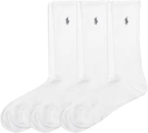 POLO RALPH LAUREN Men's Tech Athletic Crew Socks - 3 Pair Pack - Sport Cushioned Arch Support