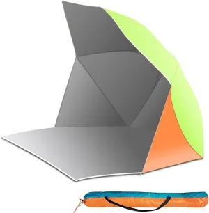 Pop Up Beach Tent, Portable Automatic Waterproof Sun Shade Tent Easy Set Up Lightweight Pest Proof UV 50  Sun Shelter Camping Gazebo 3-4 People Available (Color : Green)