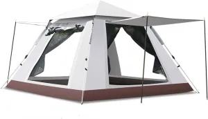 Pop Up Camping Tent 104x104x75 Inch, 2/4/6 Person Dome Tent, Waterproof & Windproof, Easy Setup with Double Layer, Lightweight Outdoor Tent for Backpacking, Hiking & Family Camping