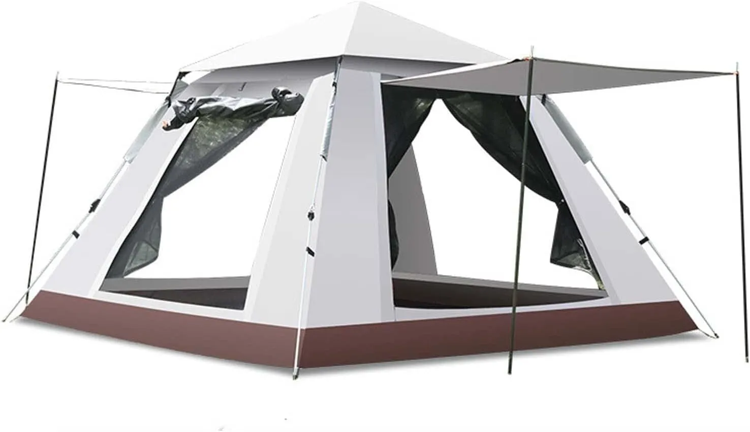 Pop Up Camping Tent 104x104x75 Inch, 2/4/6 Person Dome Tent, Waterproof & Windproof, Easy Setup with Double Layer, Lightweight Outdoor Tent for Backpacking, Hiking & Family Camping