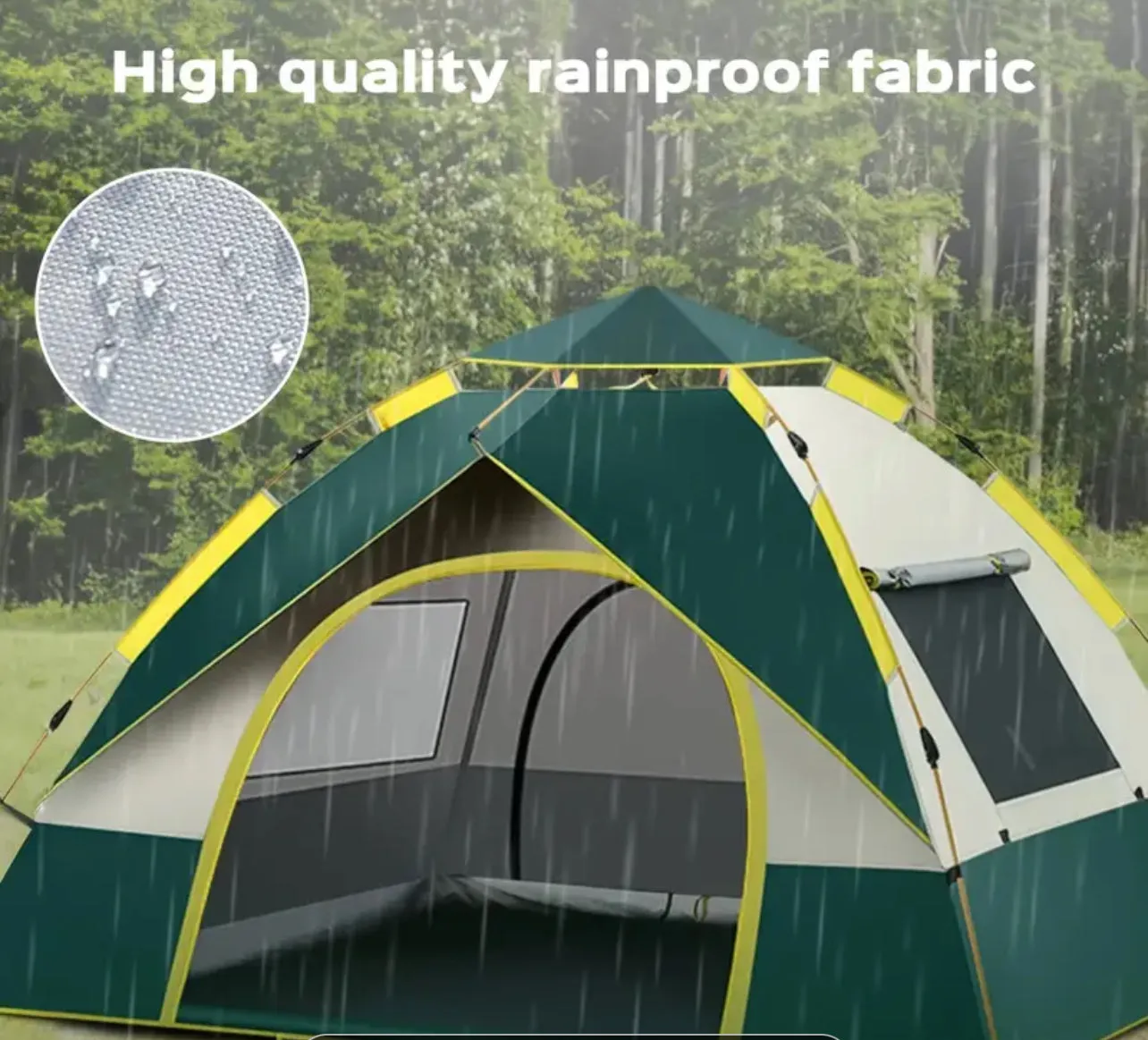 Pop-Up Camping Tent 3-4 Person – Waterproof & UV Protection