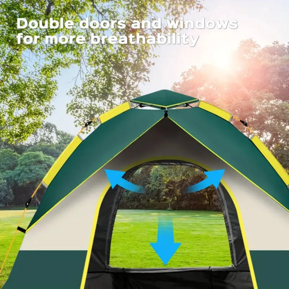 Pop-Up Camping Tent 3-4 Person – Waterproof & UV Protection