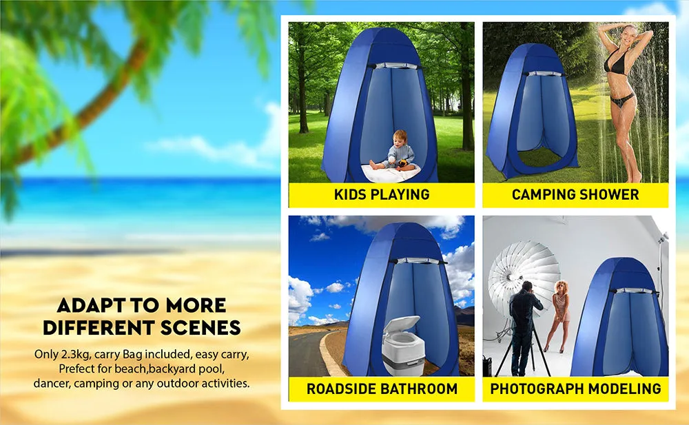 Pop Up Shower Tent Camping Portable Privacy Waterproof Instant Toilet Change Roo