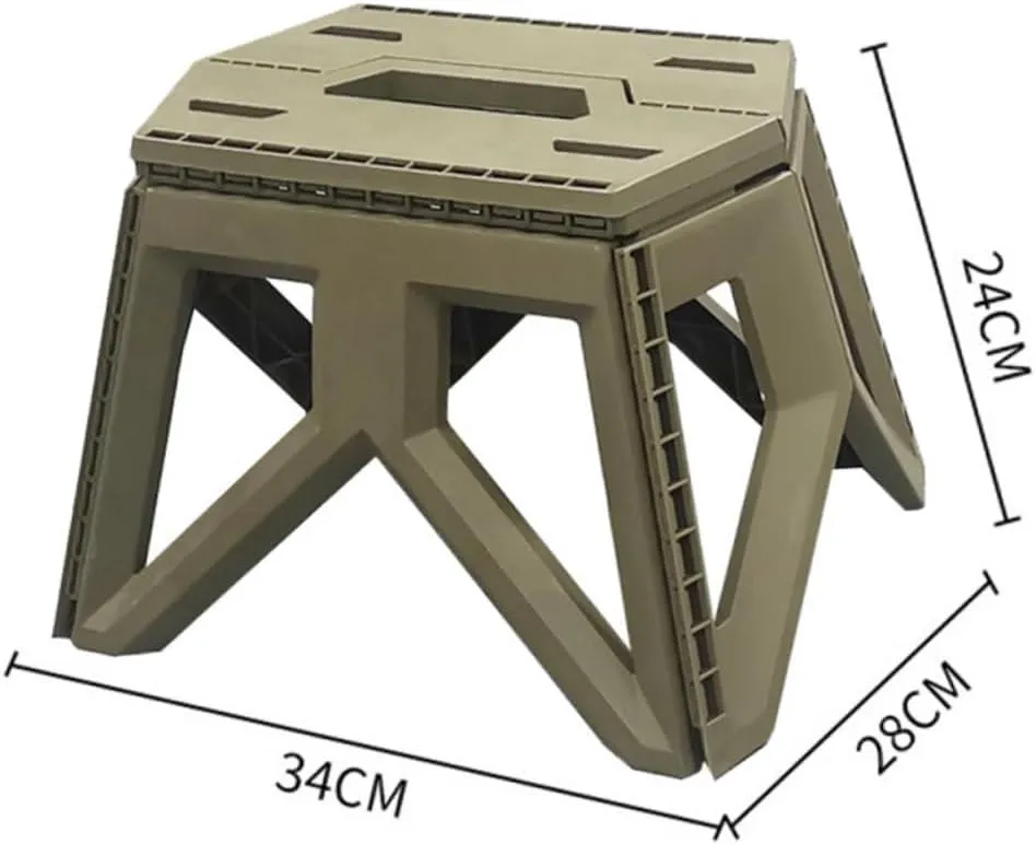 POPETPOP Collapsible Fishing Stool for Camping Folding Camping Chair Ergonomic Handle Portable Stool for Hiking Outdoor Activities