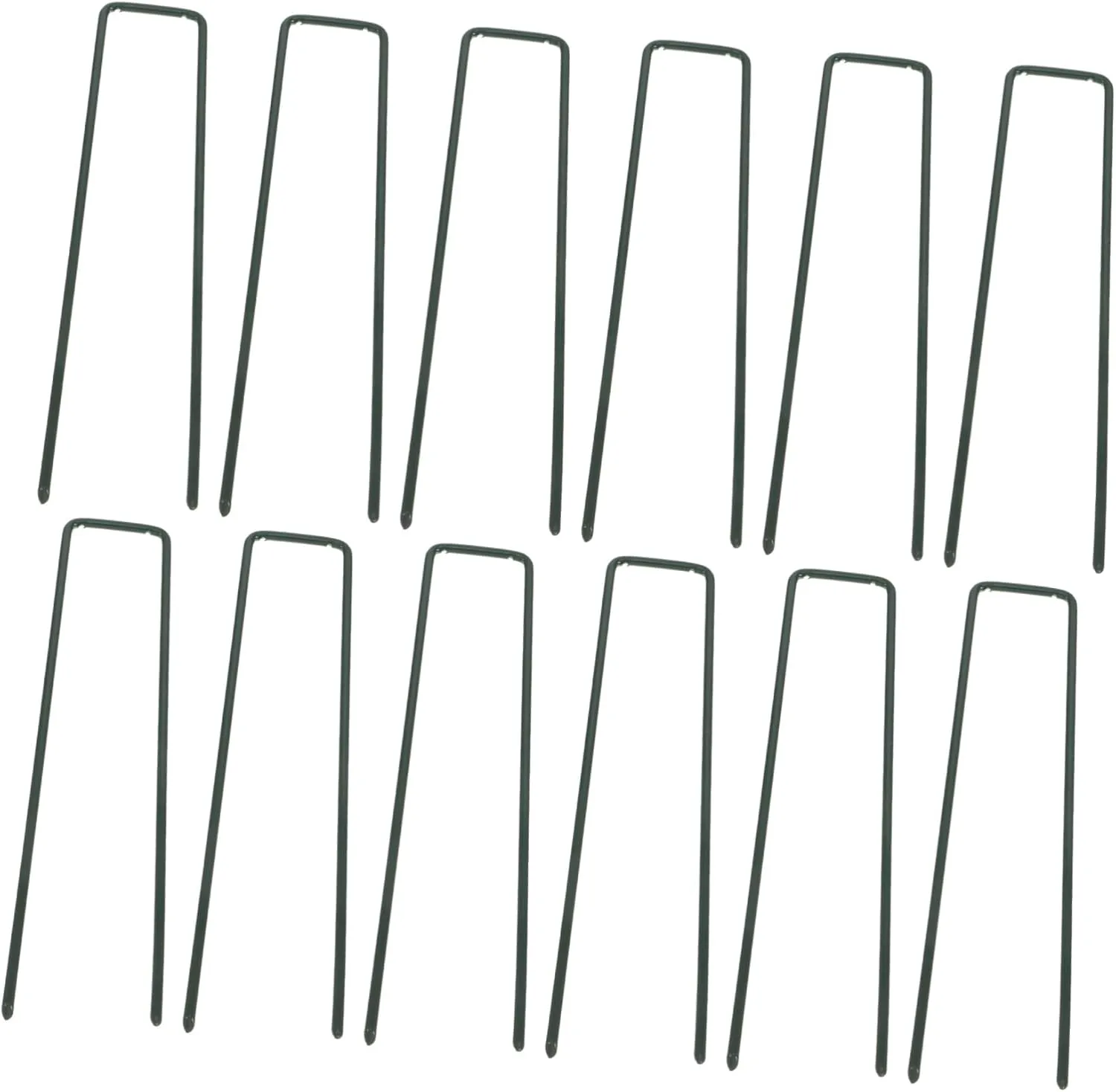 POPETPOP U-Shaped Lawn Nails 30 Pcs Heavy Duty Garden Stakes for Tent Tarp Turf Landscape Ground Fixing Stakes