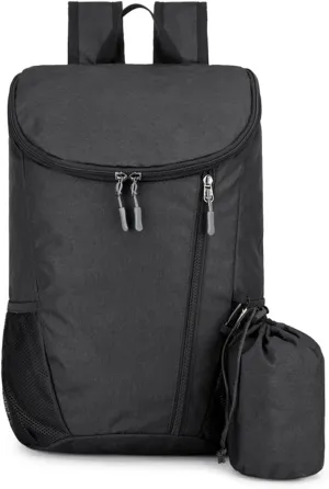 PORRASSO Hiking Backpack Foldable Waterproof Daypack Lightweight Rucksack Backpack for Women Men Camping Trekking Cycling Climbing Outdoor Sports Black B