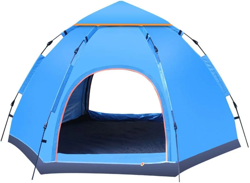 Portable Automatic Pop Up Tent, 6Person Family Camping Tent with Storage Bag, Rainproof and Mosquito Proof, Breathable and UV Proof, Tent for Family C