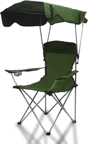 Portable Camping Chair Beach Chair with Shade Canopy, Fold Lightweight Easy to Open and Close Without Installation, Camping Chair with Canopy Folding Camping Recliner for Outdoors