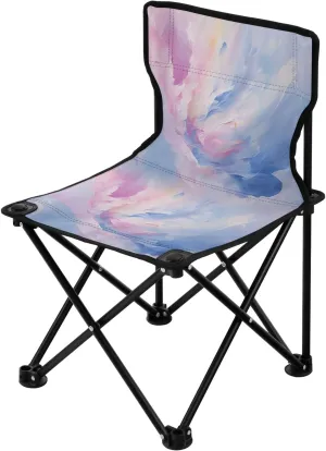 Portable Camping Folding Chairs Foldable Chair Small Abstract Marbling 2 Lightweight Backpacking Outdoor Outside Fishing