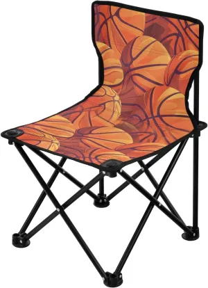 Portable Camping Folding Chairs Foldable Chair Small Basketball Texture Lightweight Backpacking Outdoor Outside Fishing