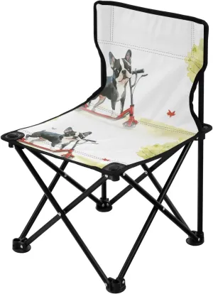Portable Camping Folding Chairs Foldable Chair Small Boston Terrier Scooter Lightweight Backpacking Outdoor Outside Fishing