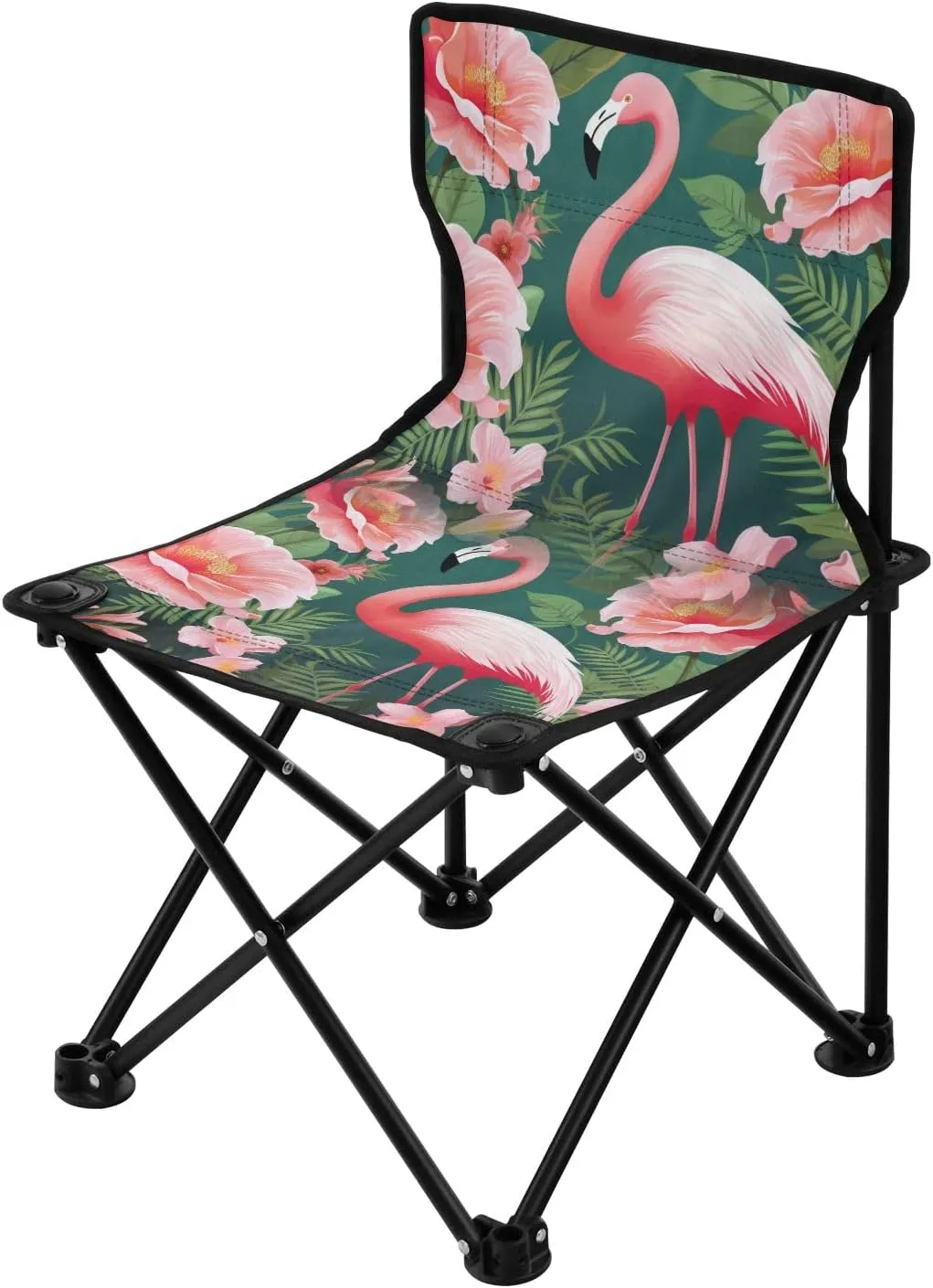 Portable Camping Folding Chairs Foldable Chair Small Flamingo Tropic Lightweight Backpacking Outdoor Outside Fishing