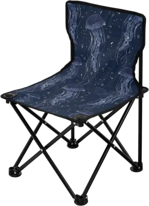 Portable Camping Folding Chairs Foldable Chair Small Jellyfish Navy Lightweight Backpacking Outdoor Outside Fishing