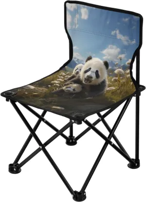 Portable Camping Folding Chairs Foldable Chair Small Panda 2 Lightweight Backpacking Outdoor Outside Fishing