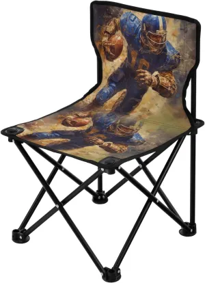Portable Camping Folding Chairs Foldable Chair Small Rugby Football 1 Lightweight Backpacking Outdoor Outside Fishing