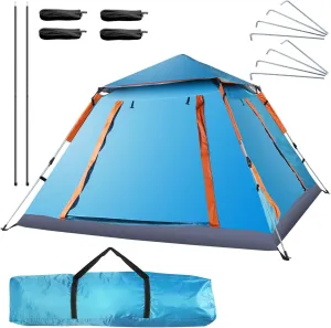 Portable Camping Tent with 2 Mosquito Nets Windows, for Garden, Backyard, Courtyard, Beach(84.65" L×84.65" W×53.54" H)