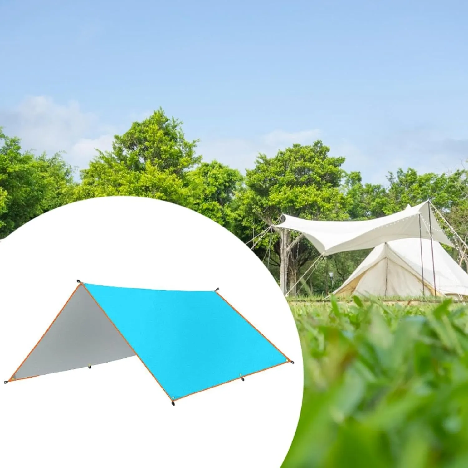 Portable Canopy Tarp for Camping and Outdoor Gatherings
