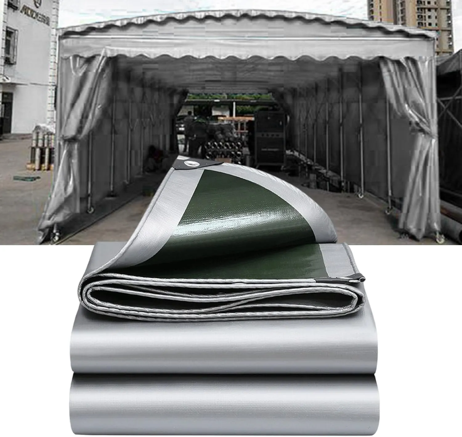 Portable Foldable 180g Polyethylene Tent Multiple Person Campsites Protective for Family Camping Trip Protective