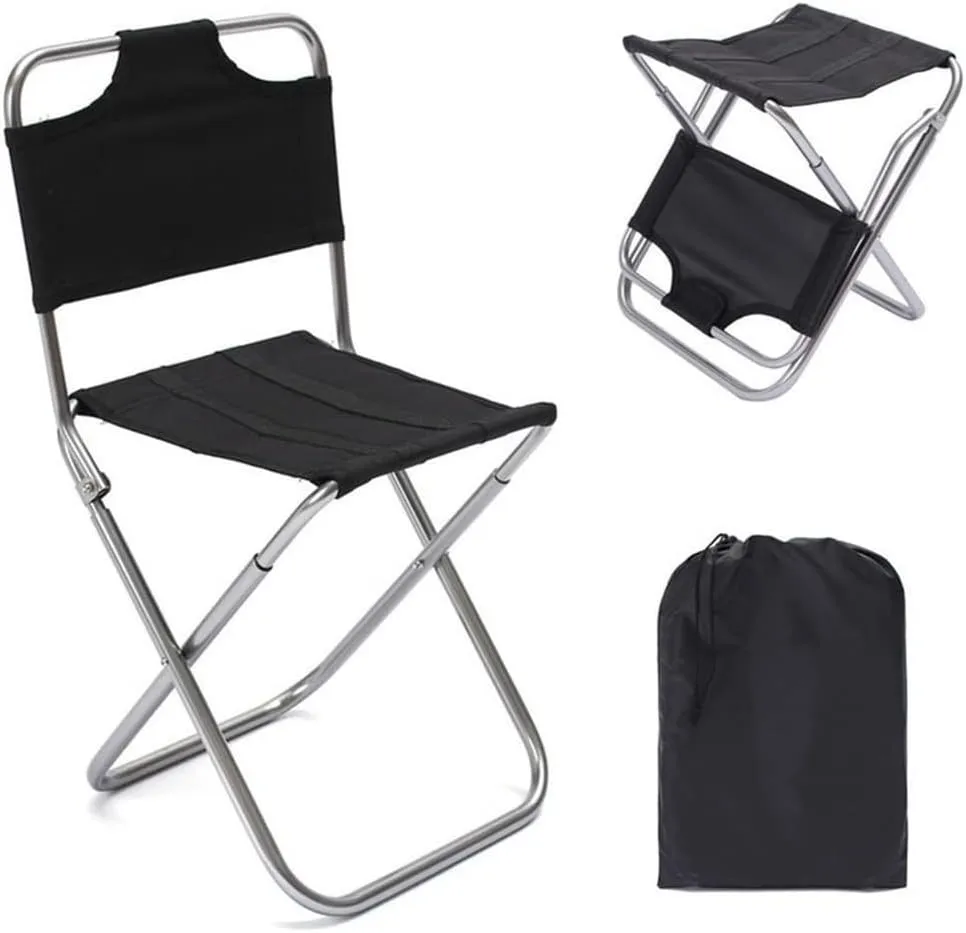Portable Folding Chair Camping Chair Ultralight Outdoor Folding Chair Portable Backrest Fishing Stool Aluminum Art Sketching Bench Chair Adjustable Folding Chair