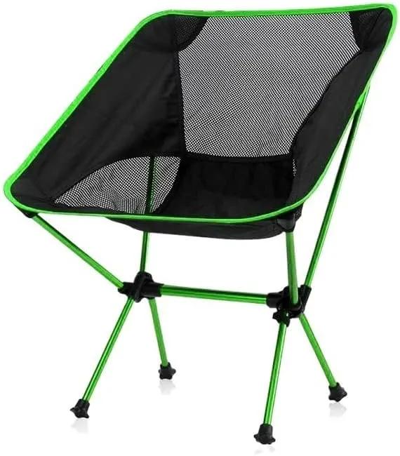 Portable Folding Chair Portable Camping Chair Outdoor Lightweight Aluminum Moon Chair Leisure Camping Fishing Chair Folding Stool Adjustable Folding Chair(E)