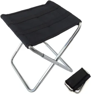 Portable Folding Stool, Outdoor Portable Foldable Aluminum Camping Travel Chair Fishing Stool Backpacking Seat Stool with Carry Bag, 248 * 225 * 270 mm