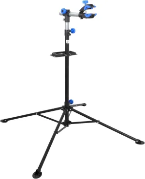 Portable Mechanic Bike Repair Stand Height Adjustable 42.5 to 74 inch Cycle Rack Bicycle Workstand w/Telescopic Arm, Tool Tray & Balancing Pole