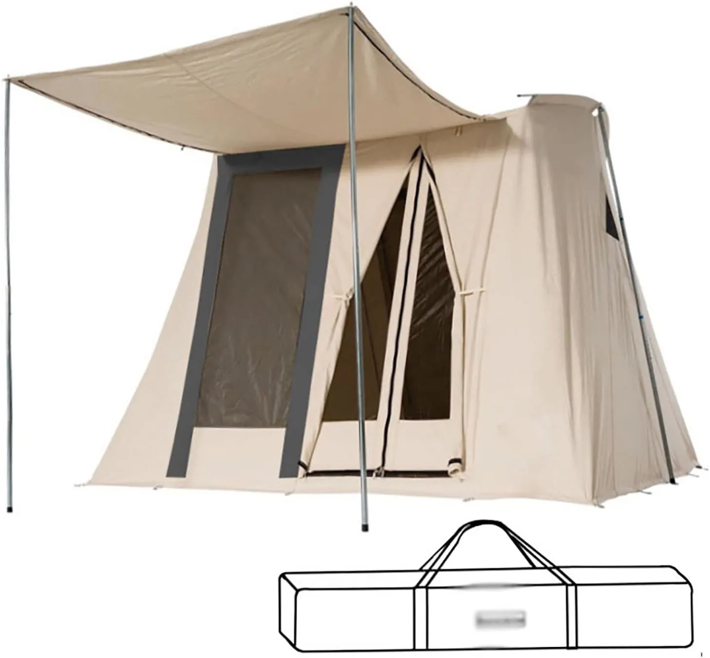 Portable Tents for Campi?with Porch, Large Tent 4~8 Person, Family Cabin Tents, Waterproof,Double Layer,Big Tent for Outdoor, Picnic, Camping, Family, Friends Gathering