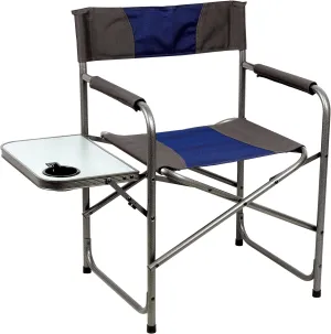 PORTAL Director Chairs, Foldable, Alloy Steel, Blue/Grey