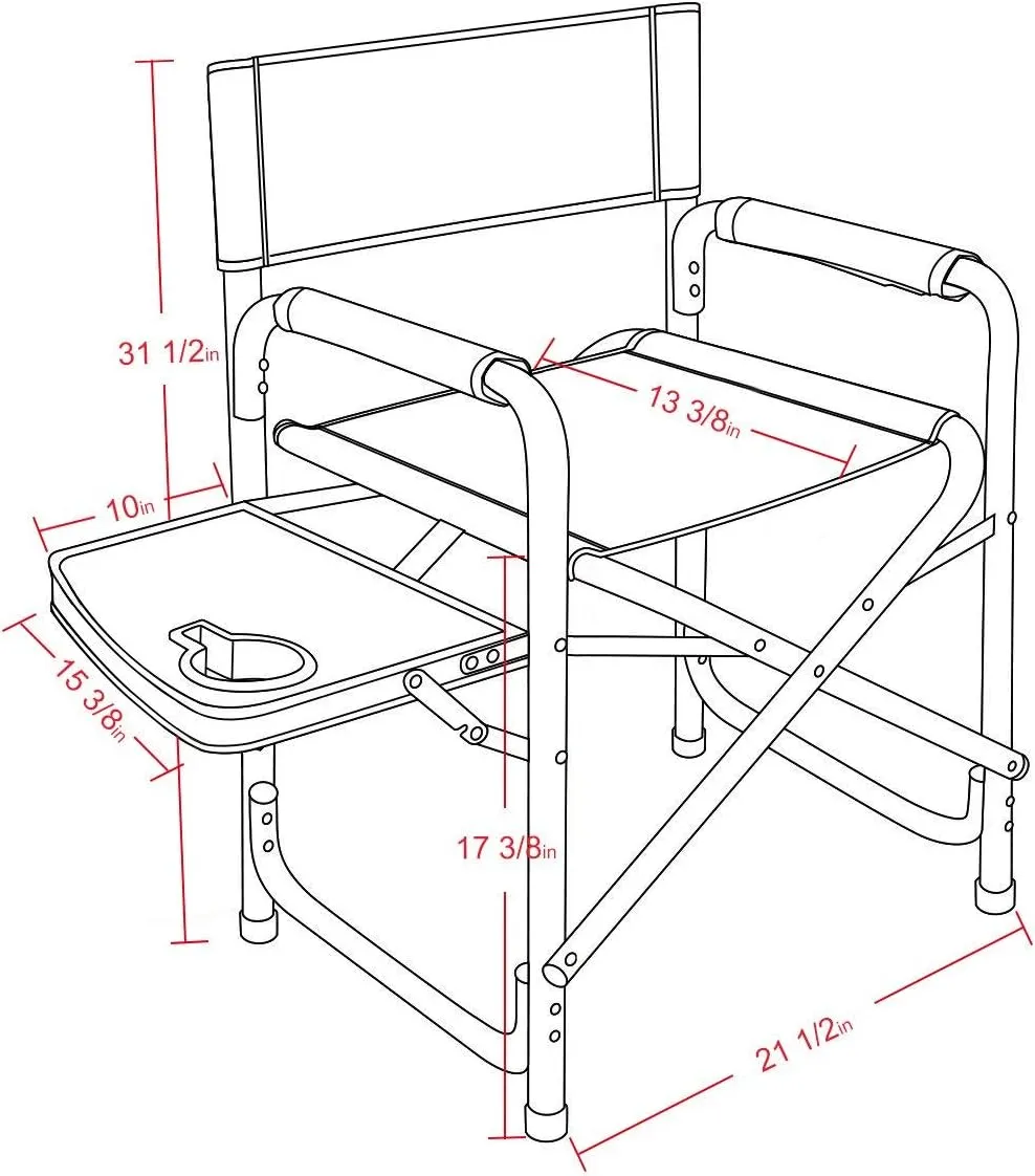 PORTAL Director Chairs, Foldable, Alloy Steel, Blue/Grey