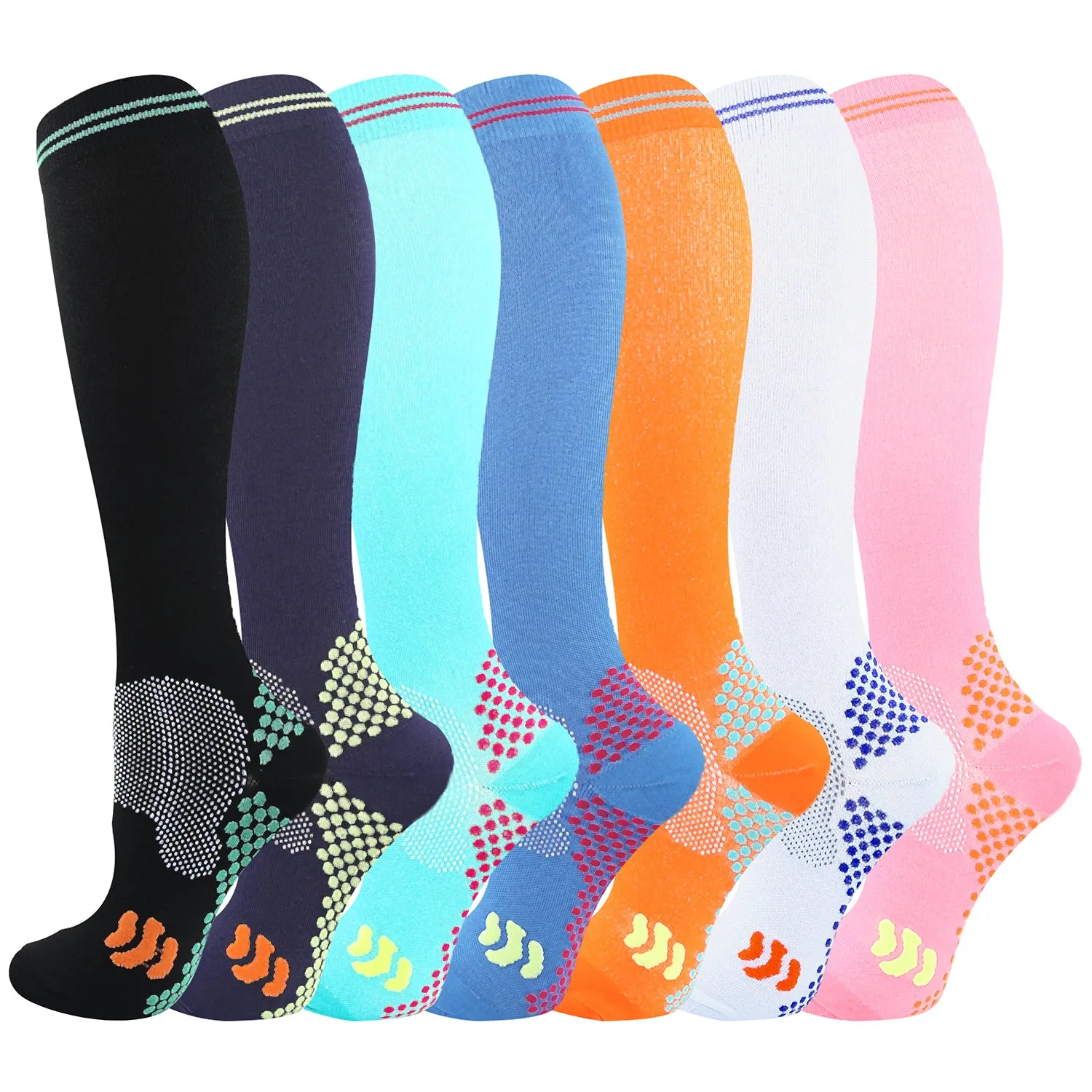 Premium Compression Socks – Elastic Sports Socks for Running, Football, Cycling, Hiking, Anti-Fatigue Support, Medical Relief for Varicose Veins, Edema, and Diabetes