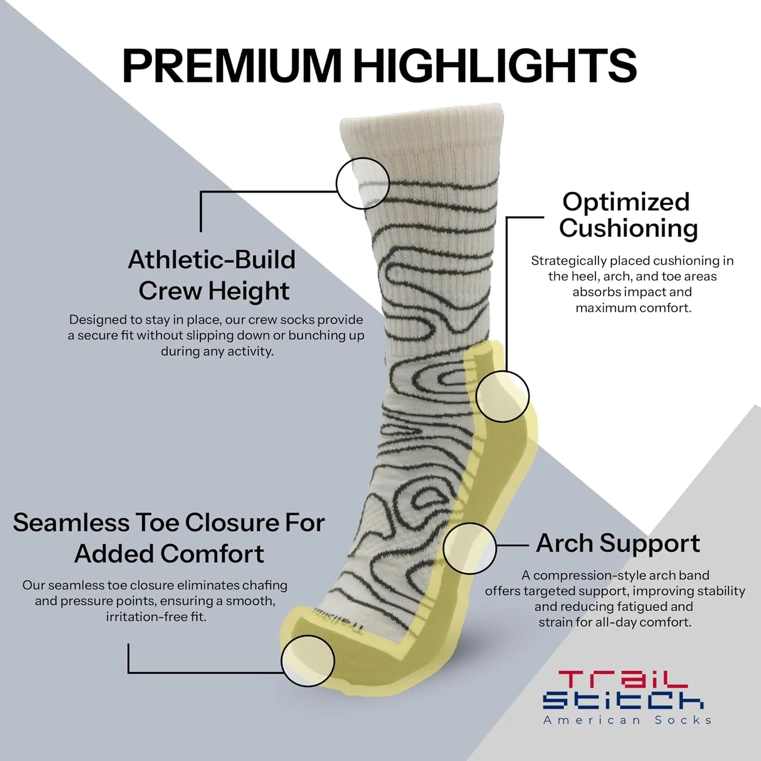 Premium Merino Wool Light Hiking Socks