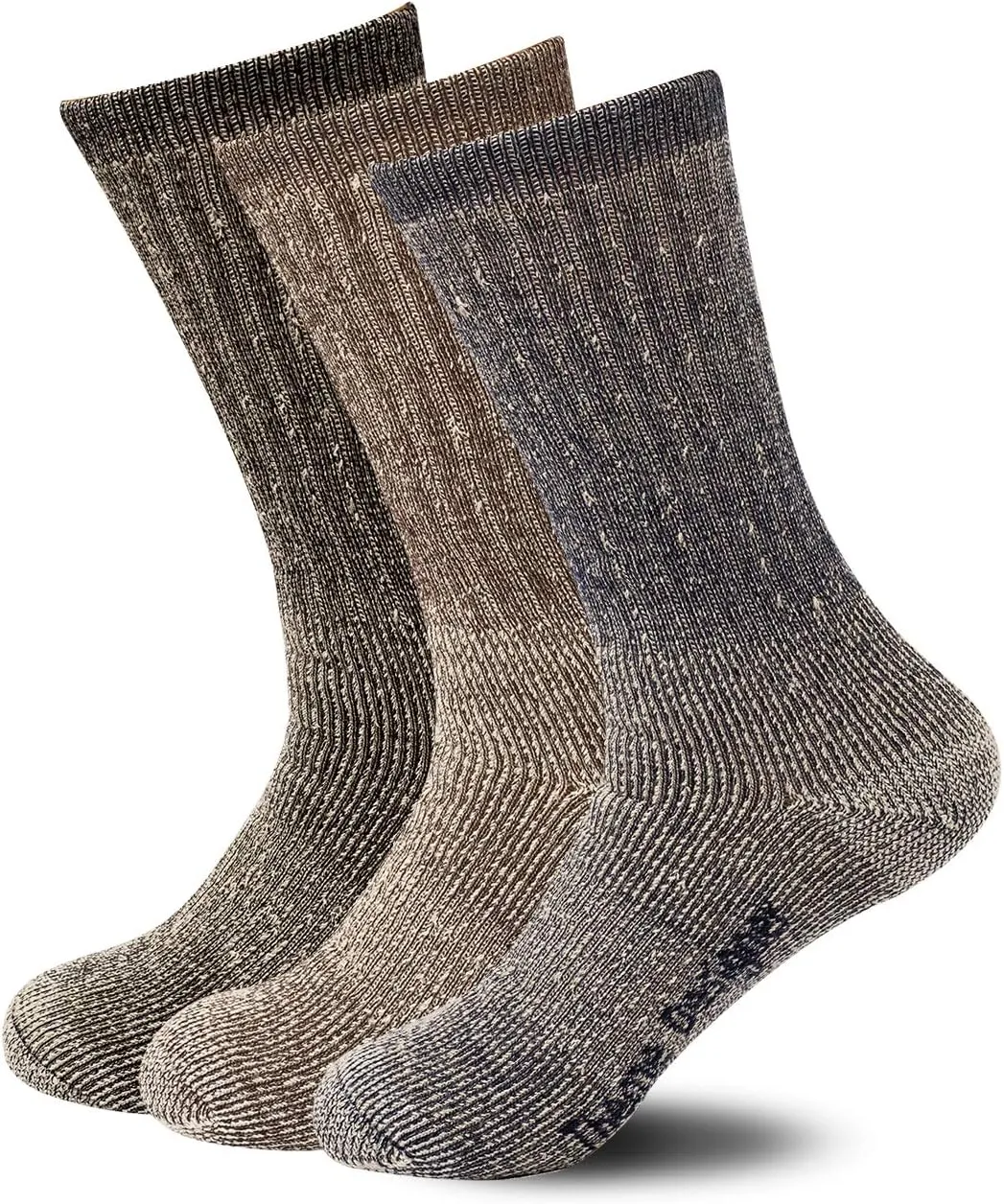 Premium Merino Wool Socks Outdoor Cushioned Warm Hiking Socks Moisture Wicking 3 Packs