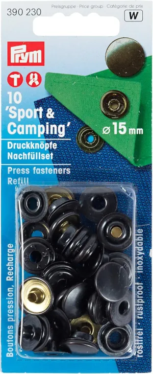 Prym - Bronze Non-Sew Press Fasteners Refill - 1 Count,15 mm