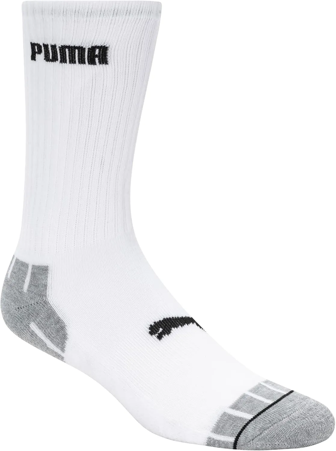 PUMA Men's 8 Pack Athletic Cushioned Crew Socks