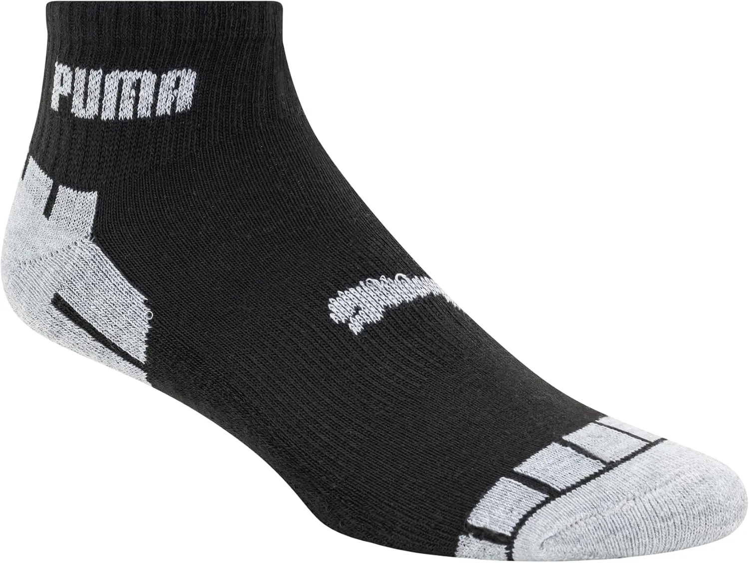 PUMA Men's 8 Pack Athletic Cushioned Quarter Crew Socks