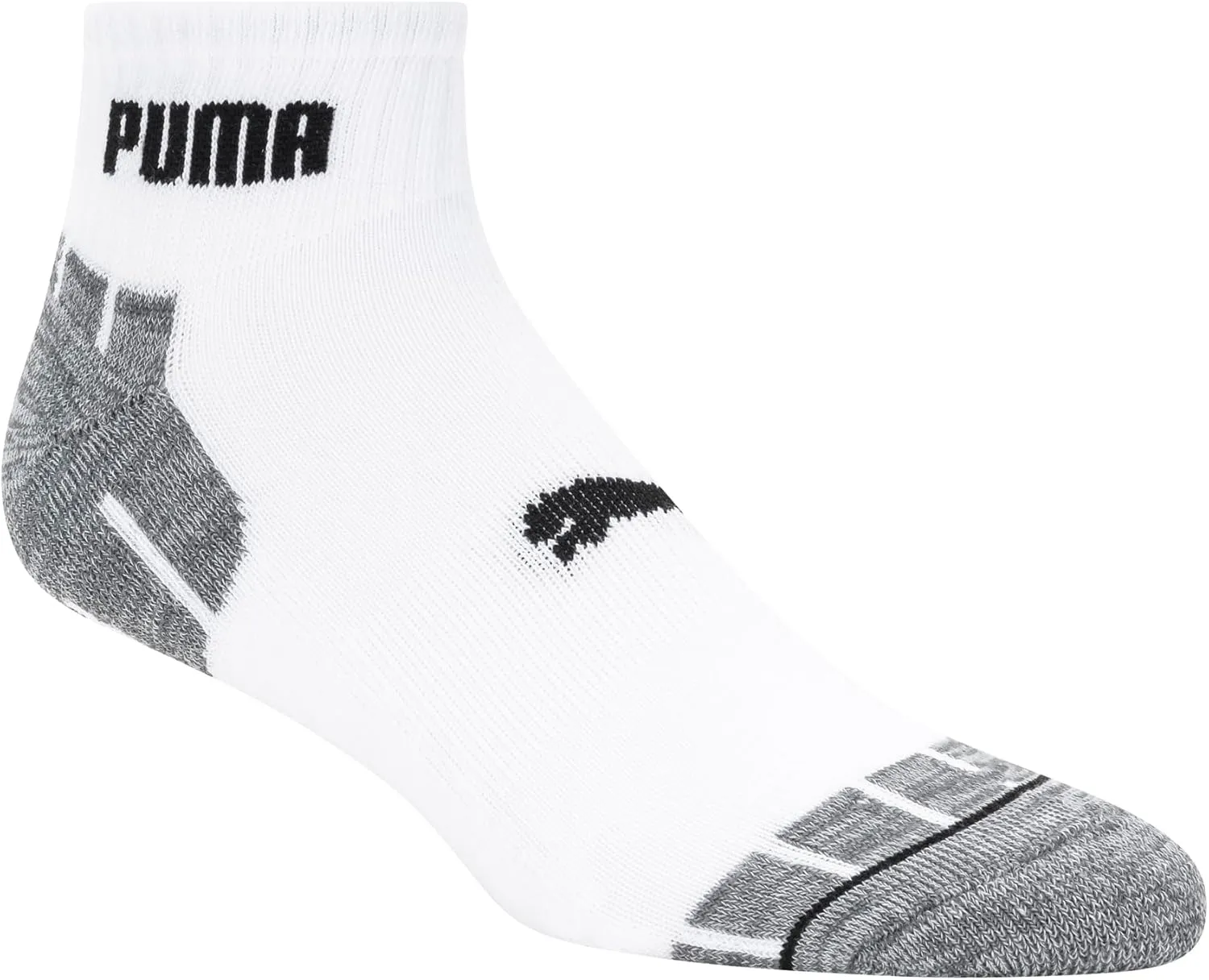PUMA Men's 8 Pack Athletic Cushioned Quarter Crew Socks
