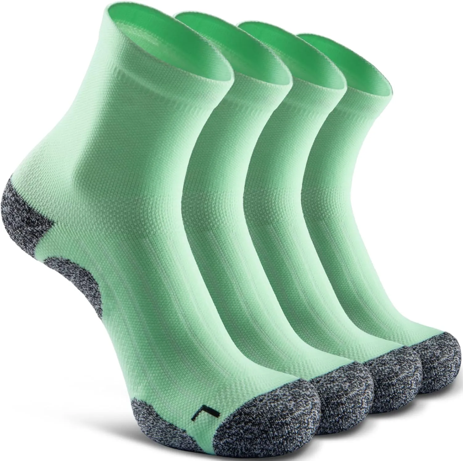 Quarter Compression Socks for Men Women, Cushioned Running Hiking Socks