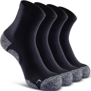 Quarter Compression Socks for Men Women, Cushioned Running Hiking Socks