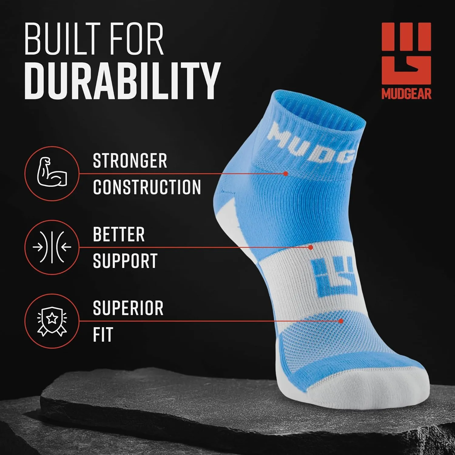 Quarter Crew Trail Socks, Blister-Resistant, Sweat-Resistant & Quick-Drying, Cushioned Footbed, Made in USA, 2-Pack