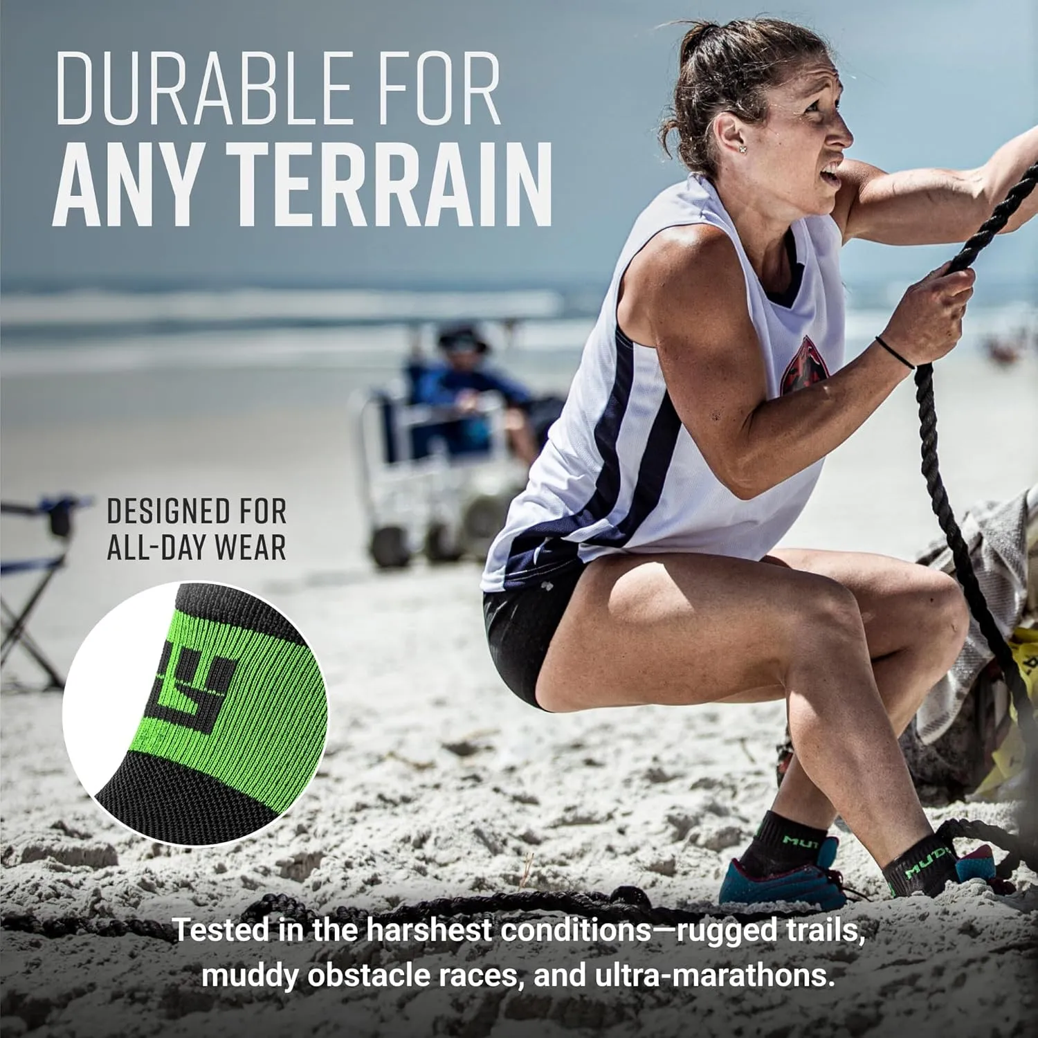 Quarter Crew Trail Socks, Blister-Resistant, Sweat-Resistant & Quick-Drying, Cushioned Footbed, Made in USA, 2-Pack