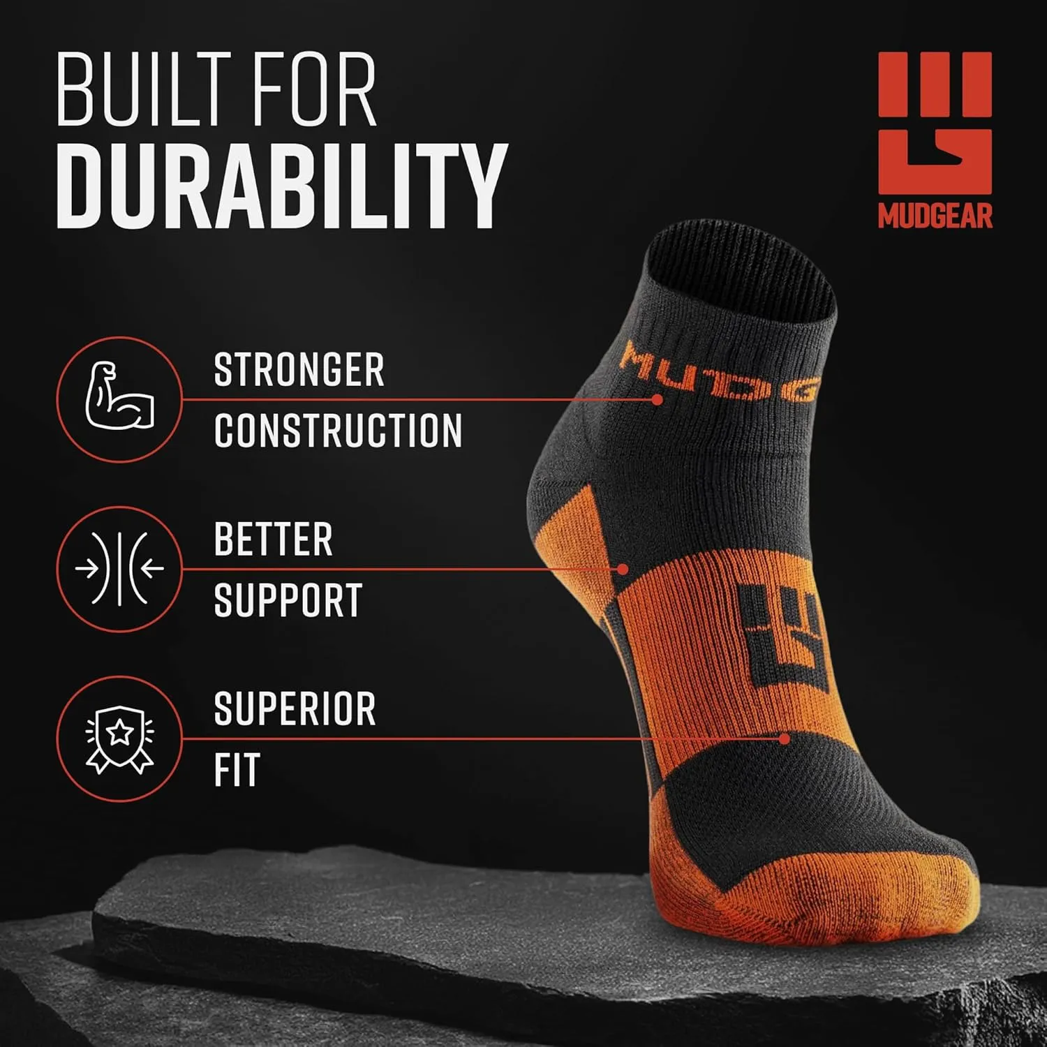 Quarter Crew Trail Socks, Blister-Resistant, Sweat-Resistant & Quick-Drying, Cushioned Footbed, Made in USA, 2-Pack