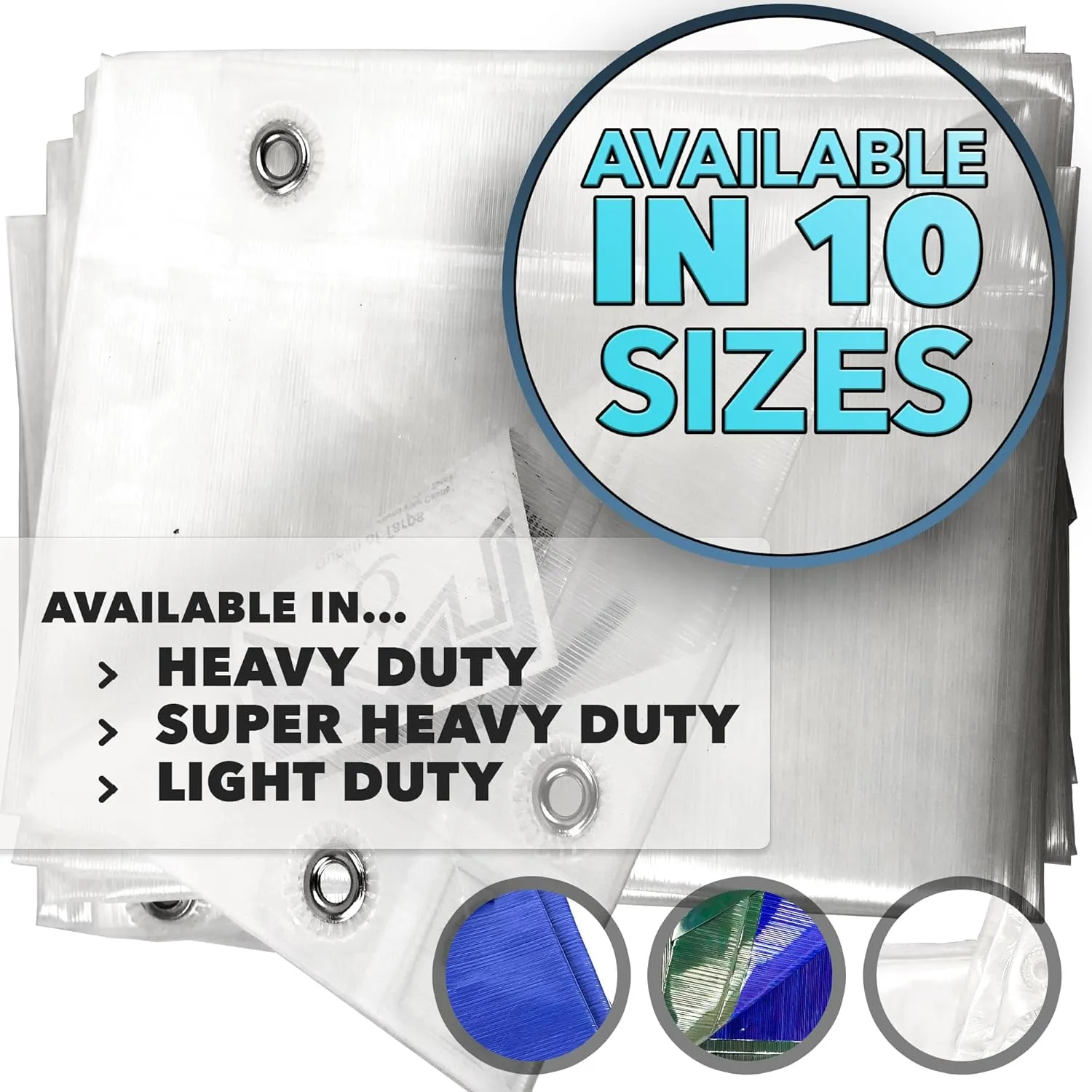 QUEEN OF TARPS | 10x12 Super Heavy Duty Tarp Waterproof, 200 GSM is 20 MIL, UV/Tear Resistant Tarp, Camping, Outdoor Furniture, Car, Tents, Painting, Firewood Protection | 10x12, Super Duty