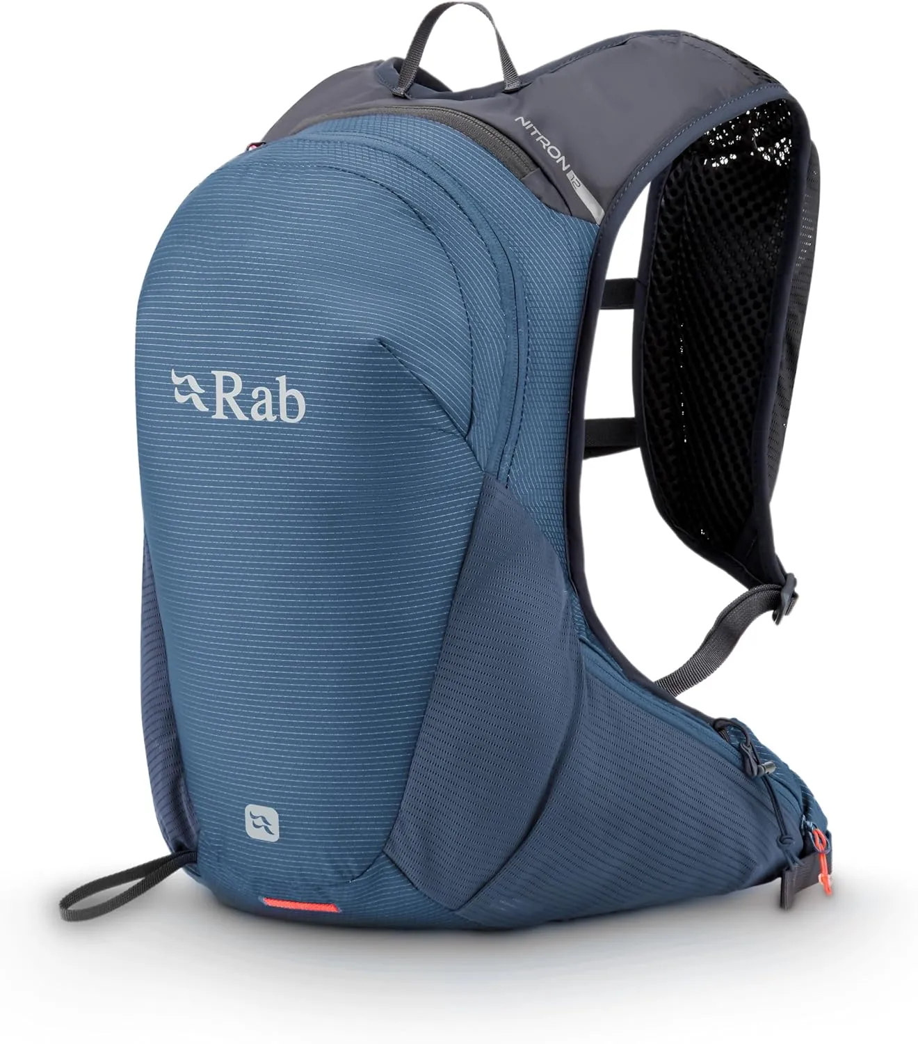 Rab Nitron Lightweight Hydration Pack - Comfortable Daypack for Hiking, Trekking, & Trail Running - Orion Blue - 12-Liter (Back Length - Medium)