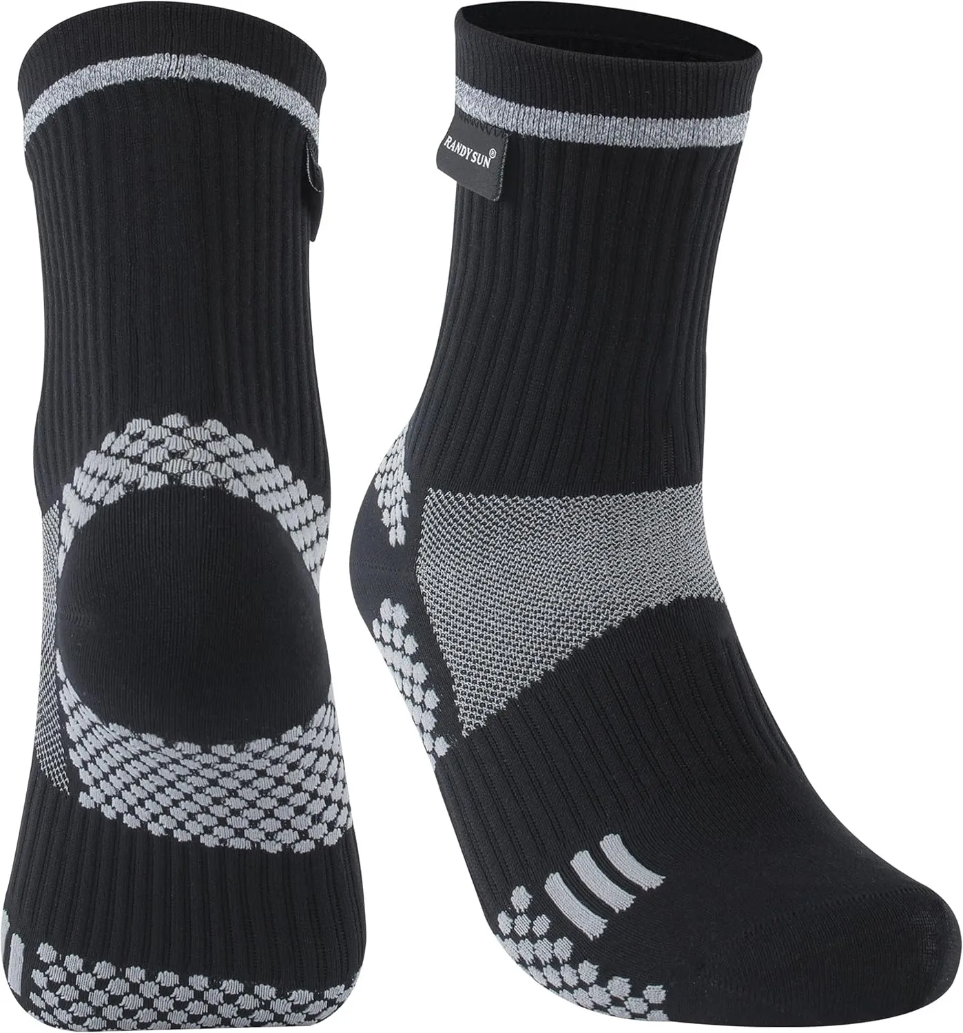 RANDY SUN Merino Wool Hiking Waterproof Socks, Unisex Breathable Multisport Crew Socks 1 Pair
