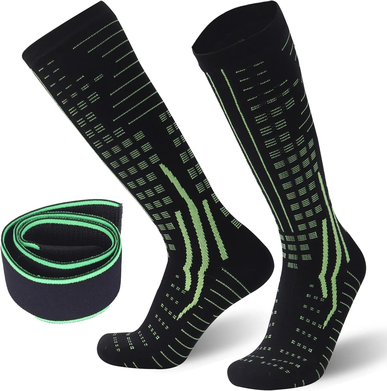RANDY SUN Merino Wool Waterproof Socks, Men Women Knee High Breathable Hiking Running Socks 1 Pair