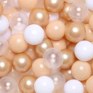 Realhaha Ball Pit Balls 100 Play Balls Plastic Balls for Baby Girls Toddlers Kids Play Tent Pool Playhouse Playpen Party Decoration 2.2 2.36 2.75 Inch