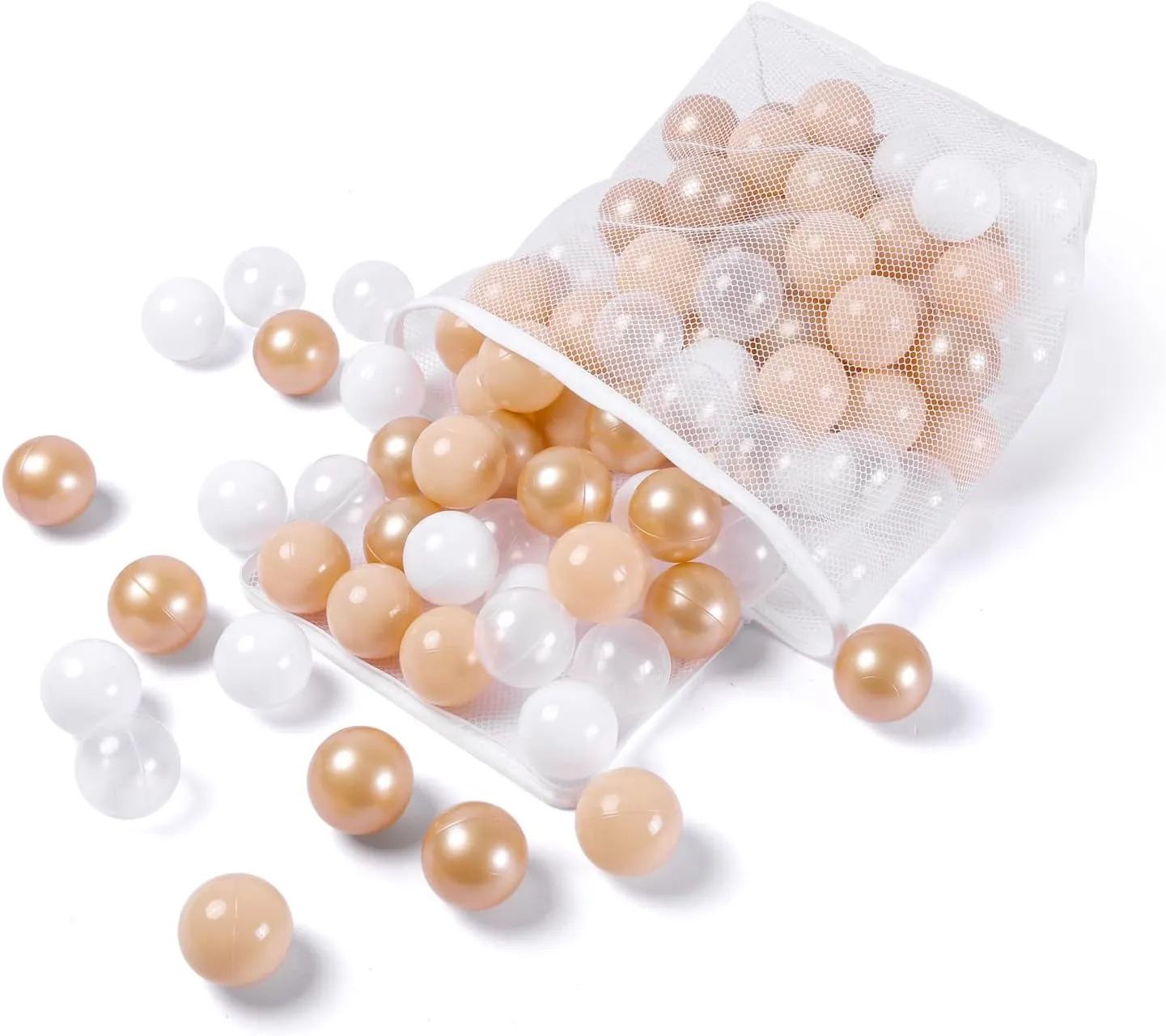 Realhaha Ball Pit Balls 100 Play Balls Plastic Balls for Baby Girls Toddlers Kids Play Tent Pool Playhouse Playpen Party Decoration 2.2 2.36 2.75 Inch