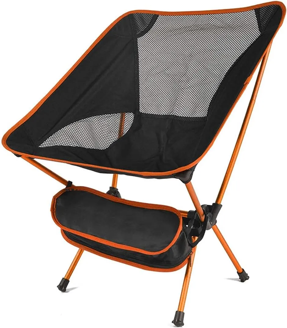 Recliner Chair,Compact Outdoor Chair, Travel Folding Chair Ultralight Outdoor Portable Beach Hiking Picnic Seat Fishing Tools Chair,Orange