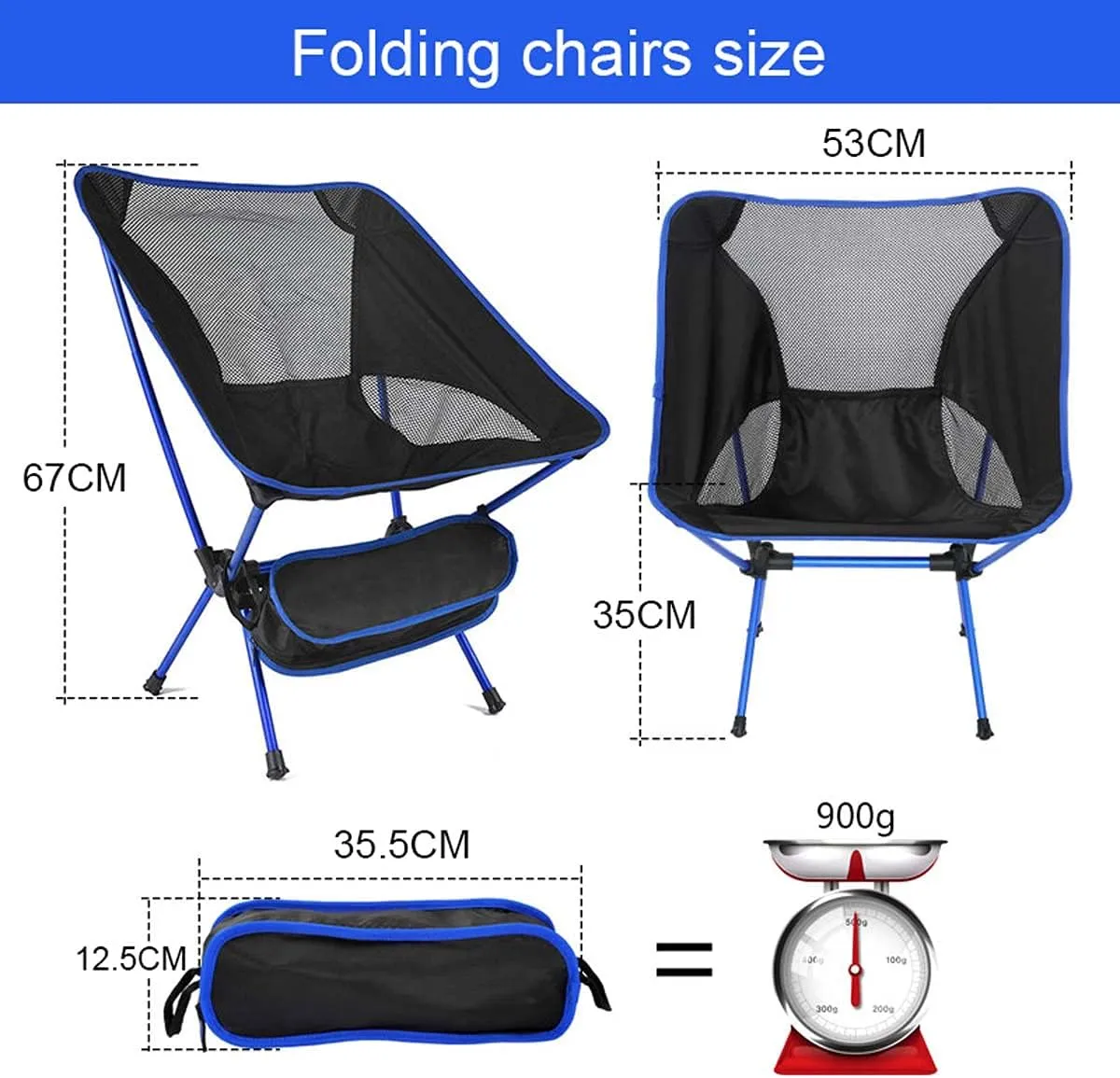 Recliner Chair,Compact Outdoor Chair, Travel Folding Chair Ultralight Outdoor Portable Beach Hiking Picnic Seat Fishing Tools Chair,Orange