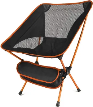 Recliner Chair,Compact Outdoor Chair, Travel Folding Chair Ultralight Outdoor Portable Beach Hiking Picnic Seat Fishing Tools Chair,Orange
